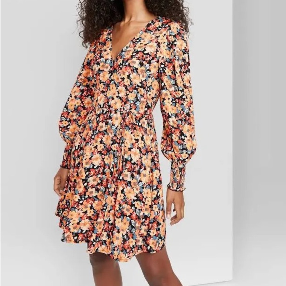 Wild Fable Faux Wrap Floral Print Dress